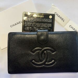 Chanel Black Caviar Leather Wallet